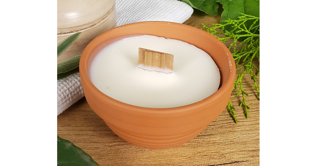 Bougie avec mèche en bois - Bougie decorative - Zone Artisanale